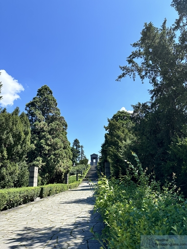 Monument to the Unknown Hero seen from a distance on Avala